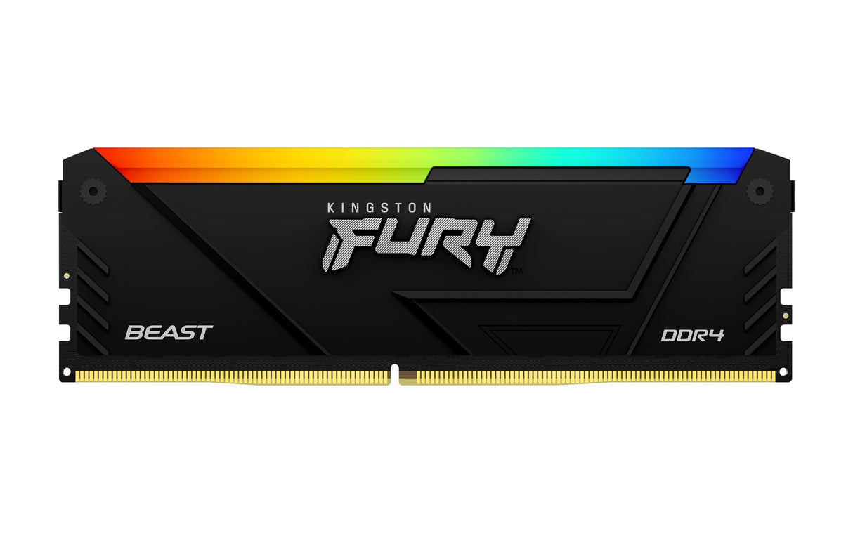 Kingston Fury Beast RGB 128GB 3200MT/s DDR4 CL16 DIMM (Kit de 4) PC Memoria para Ordenadores de sobremesa KF432C16BB2AK4/128