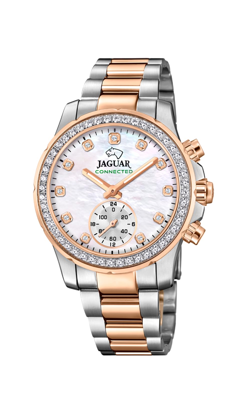 JAGUAR Reloj Mujer J981/1 Connected Lady Caja de Acero Inoxidable 316l Multi Correa de Acero Inoxidable 316l Plateado