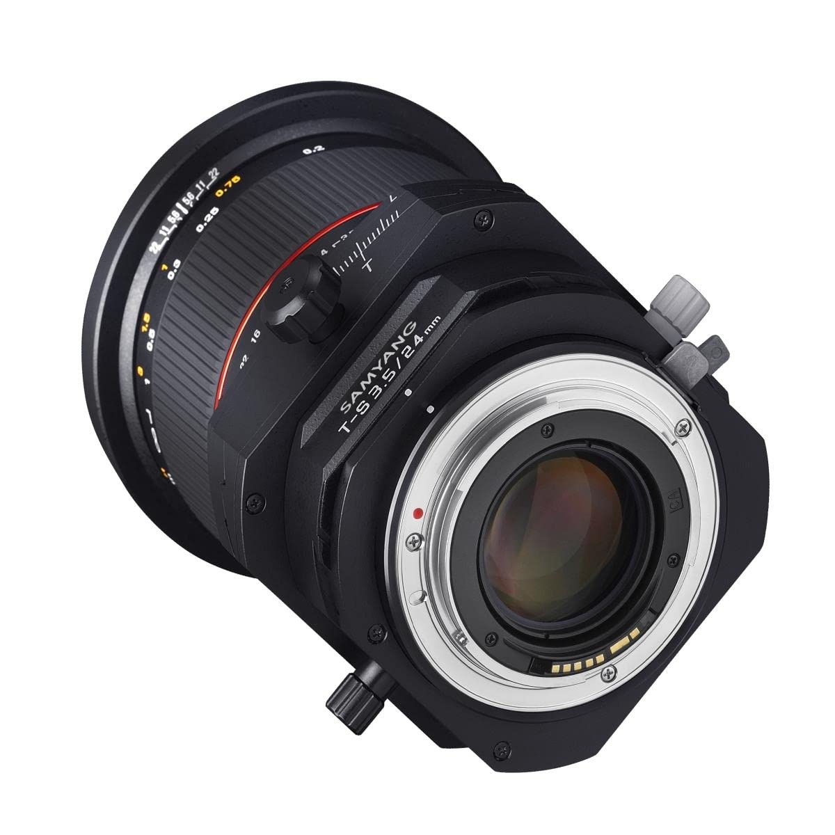 Samyang F1110904101 - Objetivo fotográfico DSLR para Pentax (Distancia Focal Fija 24mm, Apertura f/3.5-22 T/S ED AS UMC, diámetro Filtro: 82mm), Negro