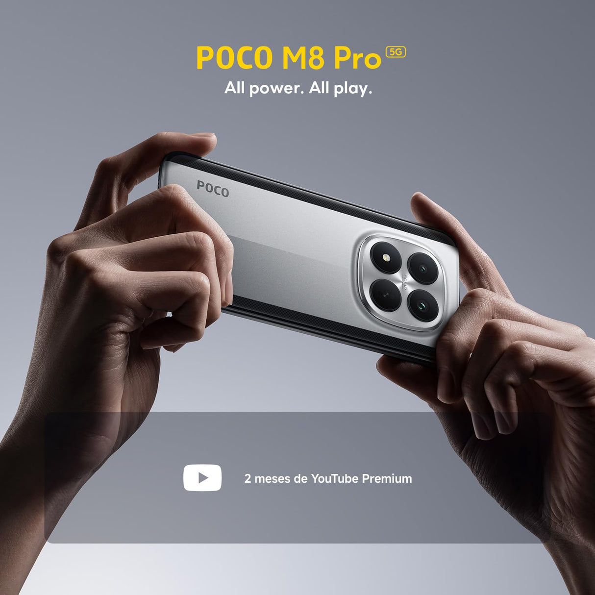 XIAOMI POCO M8 Pro 5G - Smartphone de 12+512GB, Pantalla de 6,83" 1.5K AMOLED, Snapdragon 7s Gen 4, cámara de 50MP, Hypercharge 100W, Cargador no Incluido, Negro (Versión ES)