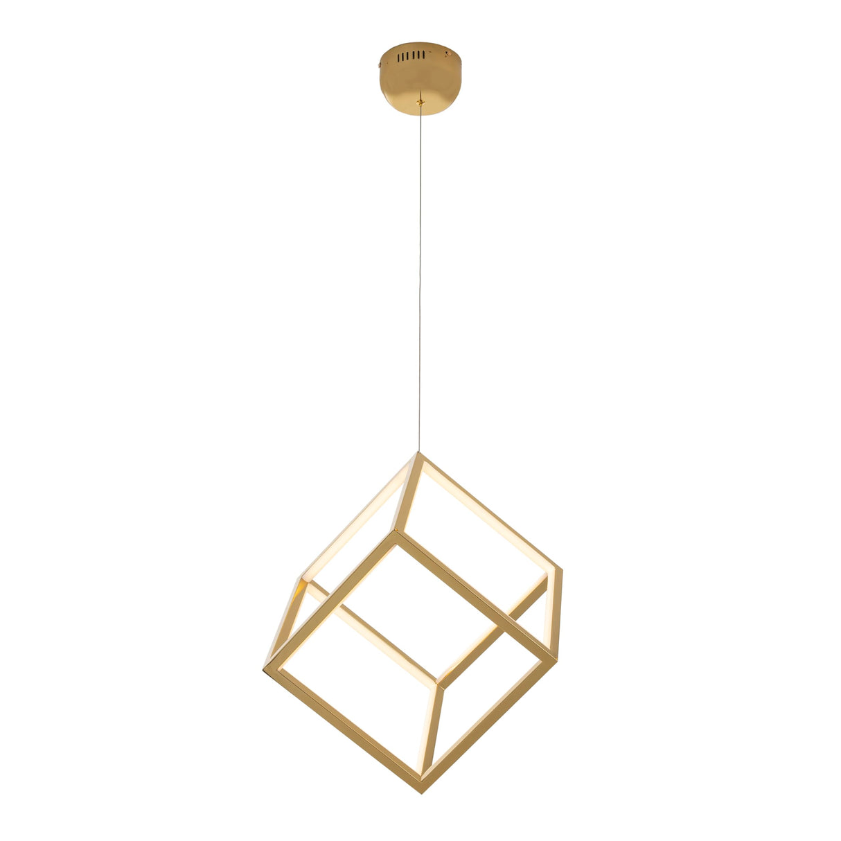 LAMPARA DE TECHO 52X42X52 METAL DORADO