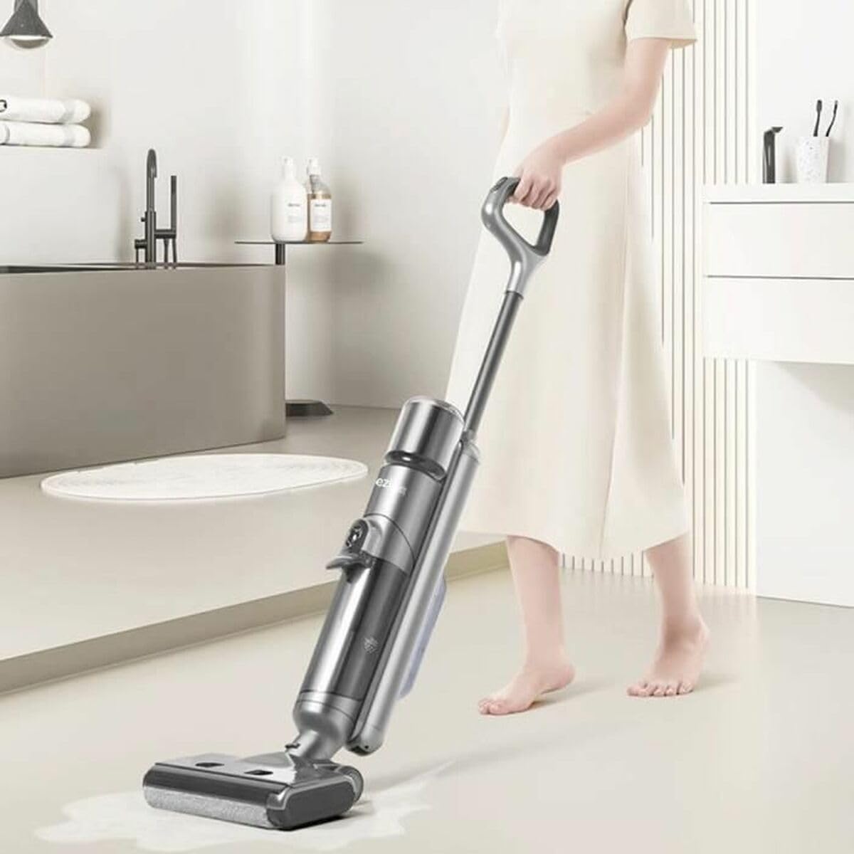 EZICLEAN 3760372551681 Aspiradora Escoba inalámbrica, plástico, Gris