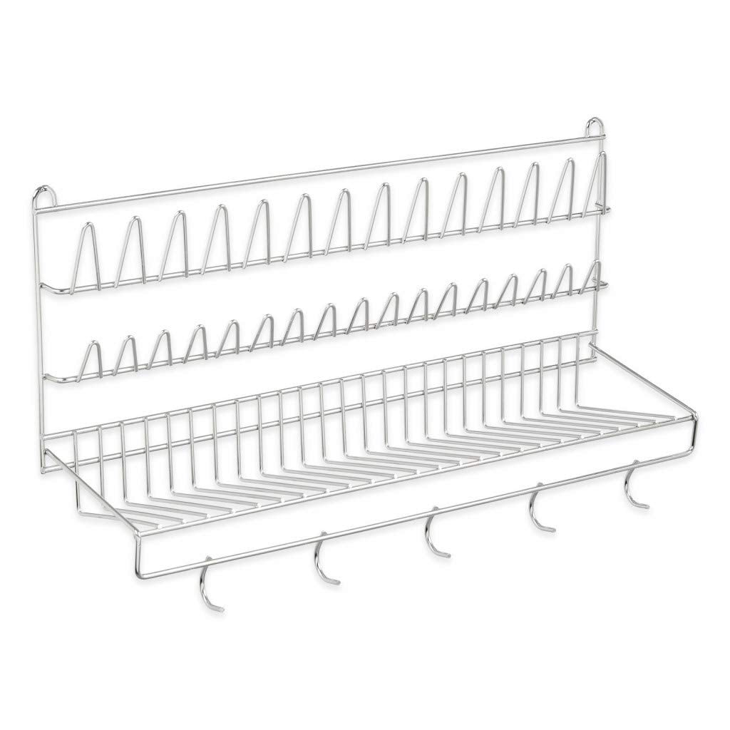 Colgador de pared (acero inoxidable) para manga pastelera, boquillas y utensilios de cocina.