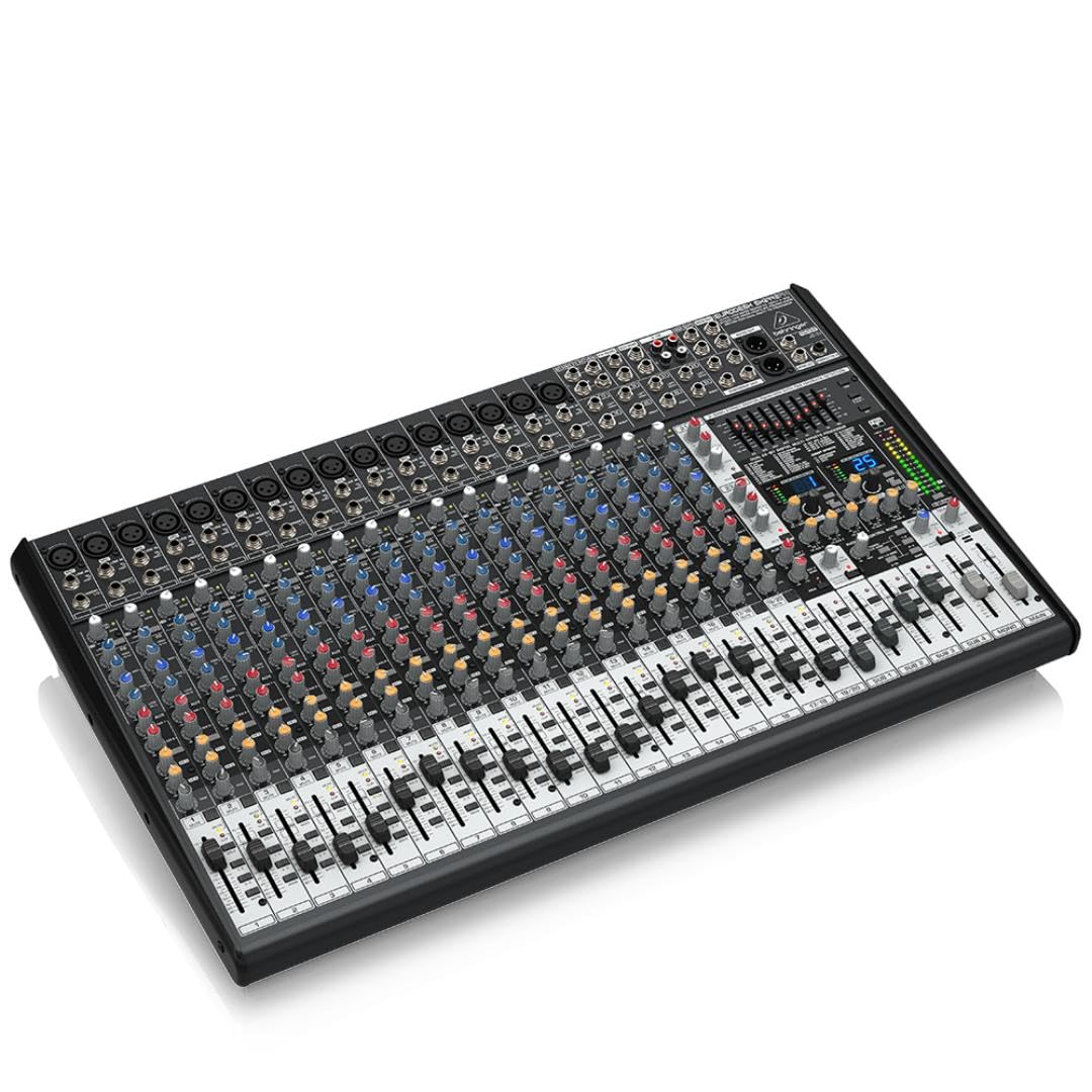 Behringer EURODESK SX2442FX Ultra-Low Noise Design 24-Input 4-Bus Studio/Live Mixer con preamplificadores de micrófono XENYX, ecualizadores británicos y procesador Dual Multi-FX