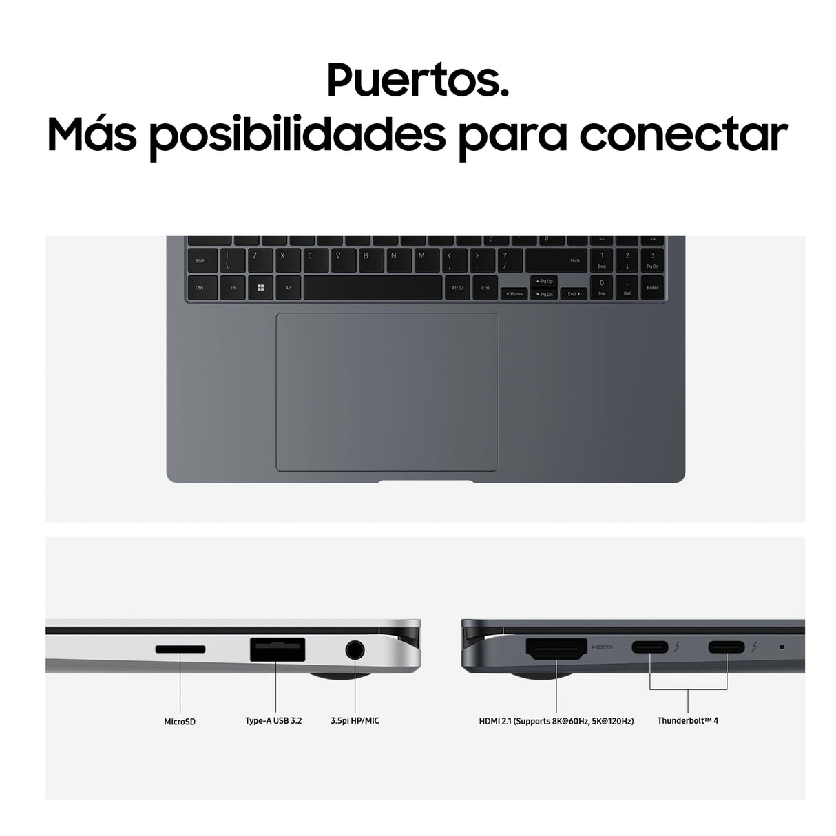 Samsung Galaxy Book4 Pro 360, Ordenador Portátil Convertible 16" HDR, Táctil y S Pen, Intel Core Ultra 7-155H, 16GB RAM, 1TB SSD, Intel ARC Graphics, Windows 11 Home, Gris, Teclado QWERTY Español