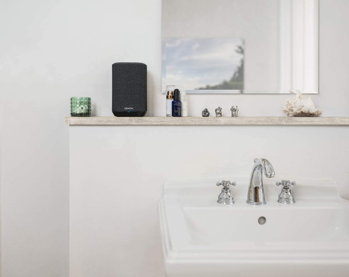 DENON Home 150, Altavoz multiroom con Sistema HEOS Integrado y Control por Voz, Amazon Alexa, Google Assistant, Apple Siri, Color Negro