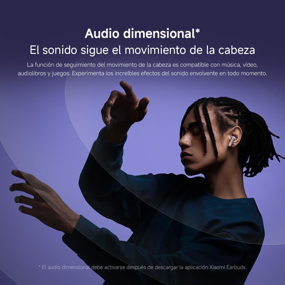 XIAOMI Redmi Buds 6 Pro - Auriculares inalámbricos, cancelación de Ruido, Ligeros, hasta 36 Horas de autonomía, Bluetooth 5.3,Blanco (Versión ES)
