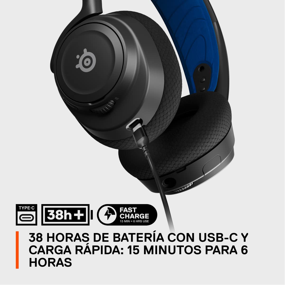 SteelSeries Arctis Nova 7P Wireless - Cascos PS5 Inalámbricos - Controladores magnéticos de neodimio - 2,4GHz + Bluetooth - 38h de batería- Micro ClearCast Gen2 IA - PS5, PC, VR, móvil