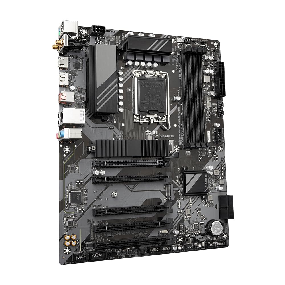 GIGABYTE B760 DS3H AX Placa Base - Compatible con procesadores Intel Core de 14ª generación, VRM digital de 8+2+1 fases, hasta 7600MHz DDR5 (OC), 2x PCIe 4.0 M.2, Wi-Fi 6E, LAN GbE, USB 3.2 Gen 2x2
