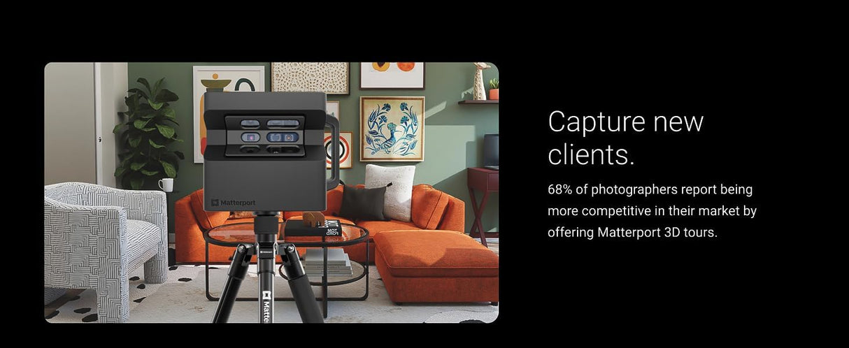 Matterport Pro2 Essentials Bundle - Includes Pro2 3D Camera, Tripod Mount, Clamp, and Backpack