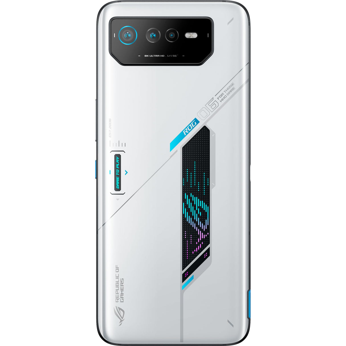 ASUS ROG Phone 6 5G Smartphone (16 + 512 GB, Pantalla AMOLED FullHD de 6.78 Pulgadas + 165Hz, Snapdragon™ 8+ Gen1, Triple cámara de 50 MP, batería de 6000 mAh), Color Blanco tormenta
