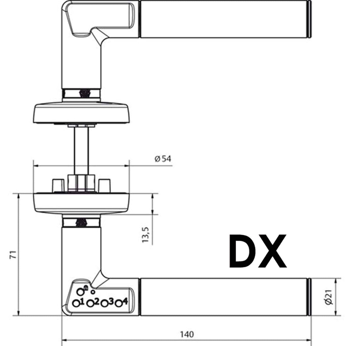 YALE Code - Tirador para puerta, color gris