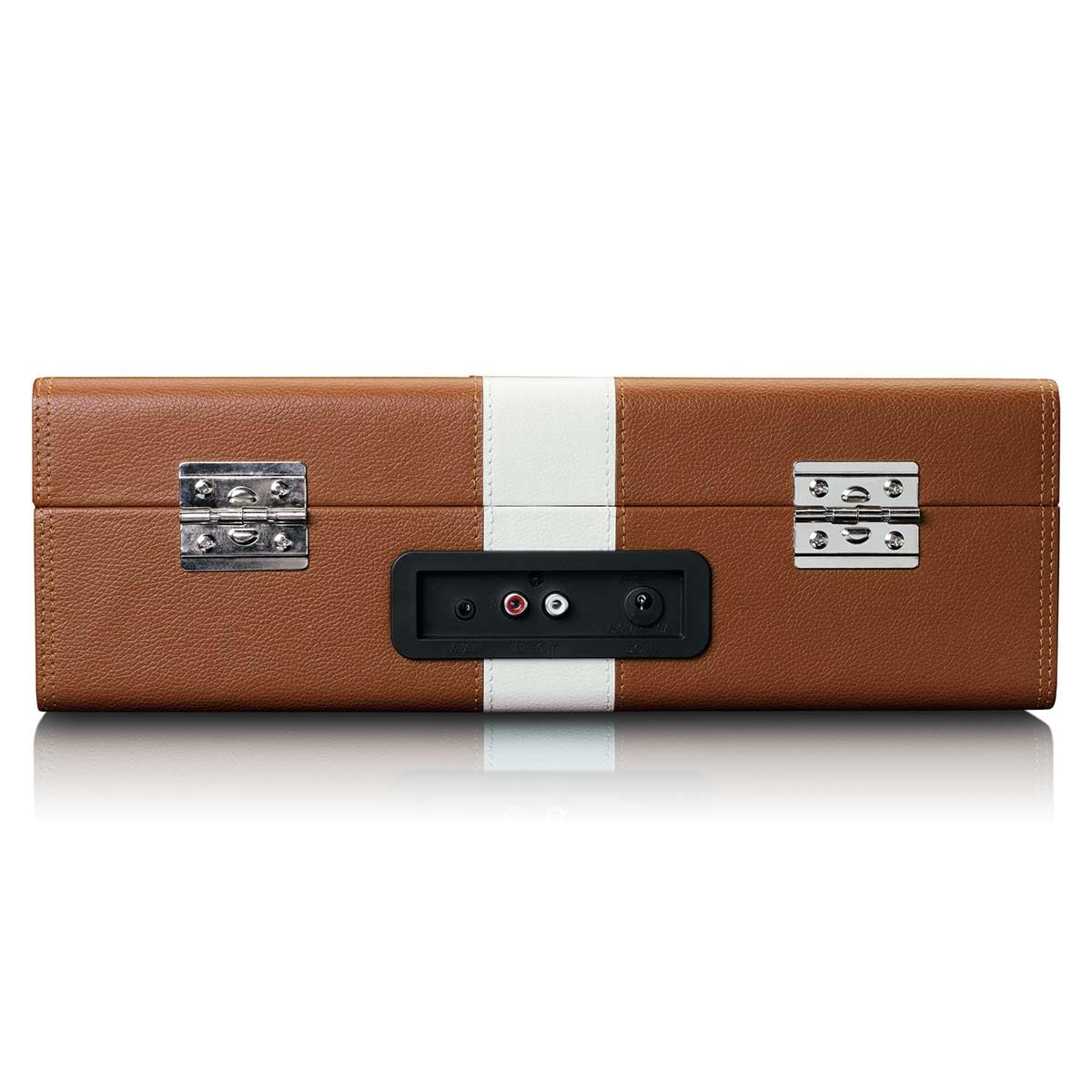 Classic Phono by Lenco TT-120 Tocadiscos - Tocadiscos con batería integrada - Bluetooth - 33, 45, 78 RPM - transmisión por correa - 2 altavoces - entrada auxiliar - salida RCA - 3,5 mm - marrón/blanco