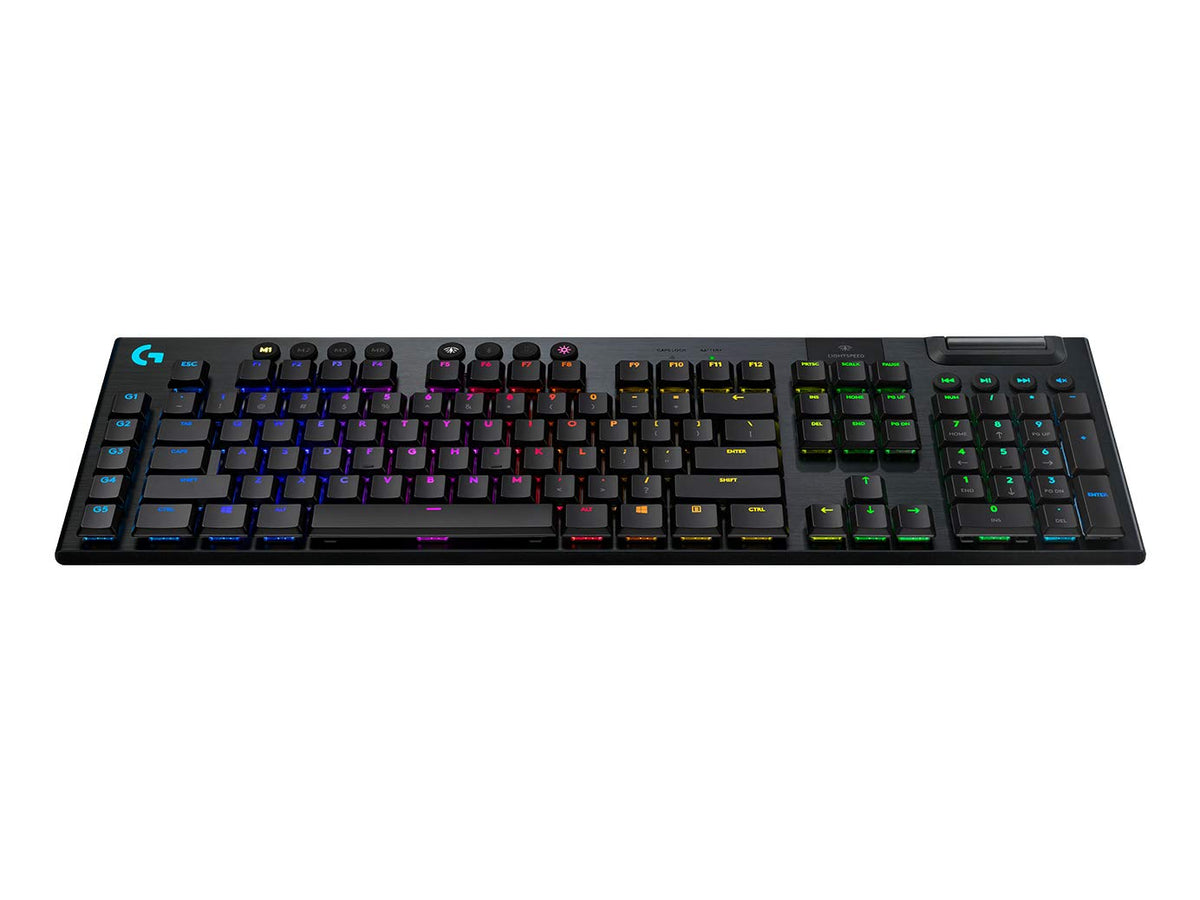 LOGITECH Compatible G915 Lightspeed Wireless RGB Mechanical Gaming Keyboard – GL Clicky - Carbon - Pan - Nordic