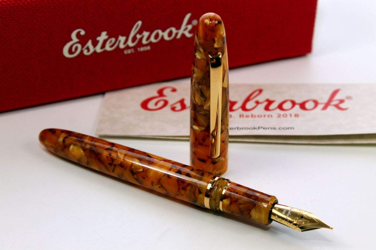 Esterbrook Estie Honeycomb E426-M - Pluma estilográfica (1 unidad), color amarillo y naranja