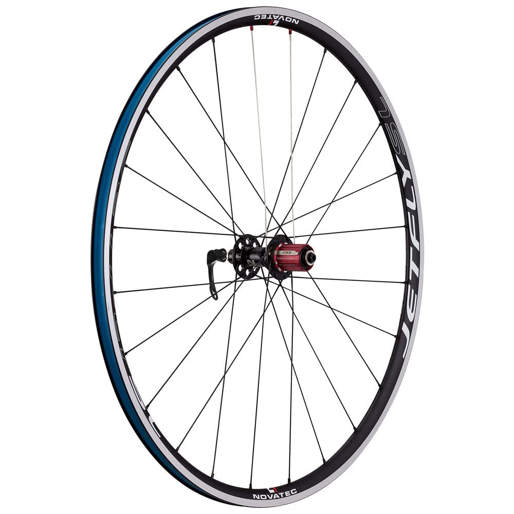 NOVATEC Road wheelset Jetfly SL U.1, 28", Front and Rear, Clincher Alloy, ETRTO 622-17 Outer Size: 21,3 Inner Size: 17 Depth: 23, tubeless Ready, F/R: 20/24 Alloy Laser Double butted Spokes,
