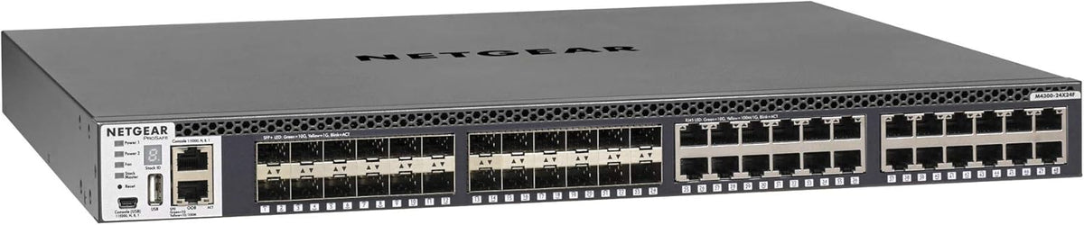 Netgear XSM4348S-100NES - Stackable Switch (M4300-24X24F 48-Port 10G, 24x10GBASE-T, 24xSFP+, for Top-of-The Rack and Network Core or Server Aggregation)