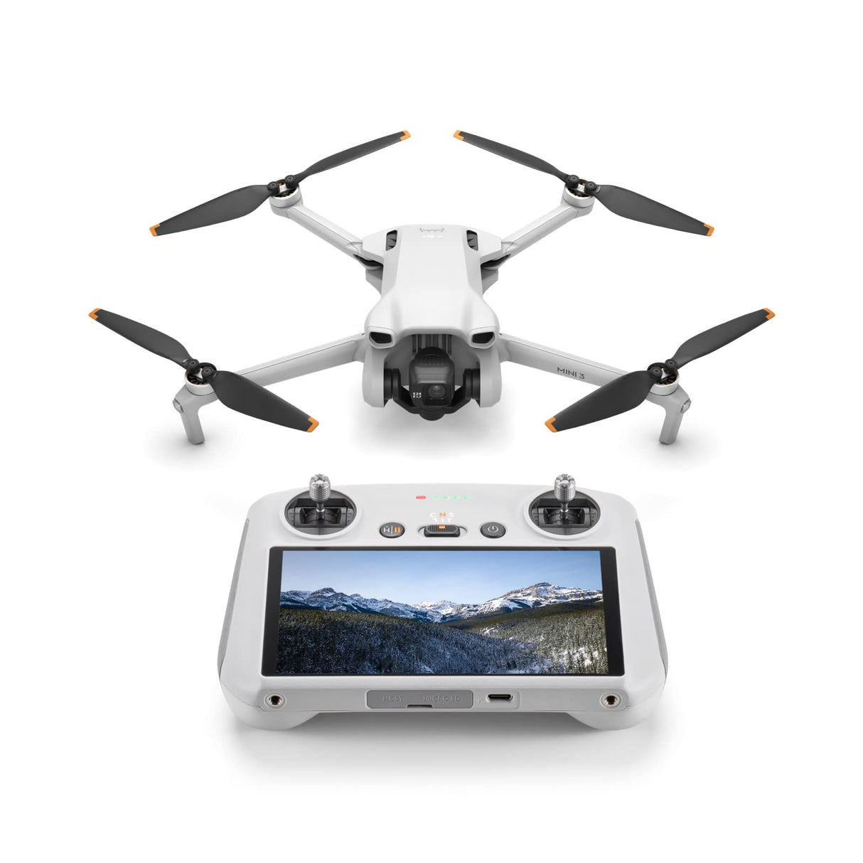 DJI Mini 3 (DJI RC) – Dron Mini con Mando a distancia y cámara, ligero y plegable con vídeo 4K HDR, 38 min de tiempo de vuelo, Grabación vertical y funciones inteligentes