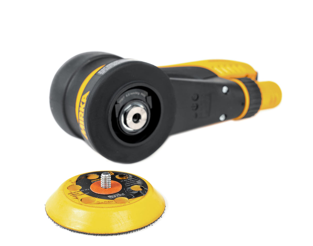 Mirka DEROS 325CV / Lijadora orbital aleatoria con aspiración central y cierre de velcro / para papel de lija de Ø 77mm / carrera de 2,5mm / MID3252011