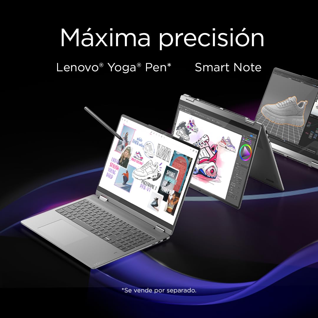 Lenovo Yoga 7 2-in-1 Gen 10 – Ordenador Portátil IA Convertible Táctil 14" OLED (Intel Core Ultra 5 226V, 16 GB RAM, 1 TB SSD, Wi-Fi 7, Win 11 Home, Copilot+ PC) Teclado QWERTY Español - Seashell