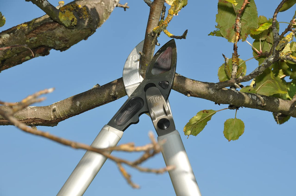 FELCO 231 Podadora de dos manos (longitud 80 cm, cabezal de corte de tracción, corte Ø 40 mm, con yunque curvado, peso 1,15 kg)