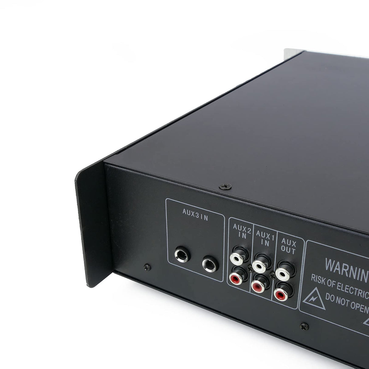 BeMatik - Amplificador para sonorización Profesional de 550W 110V 4 Zonas con Mic AUX MP3 Rack
