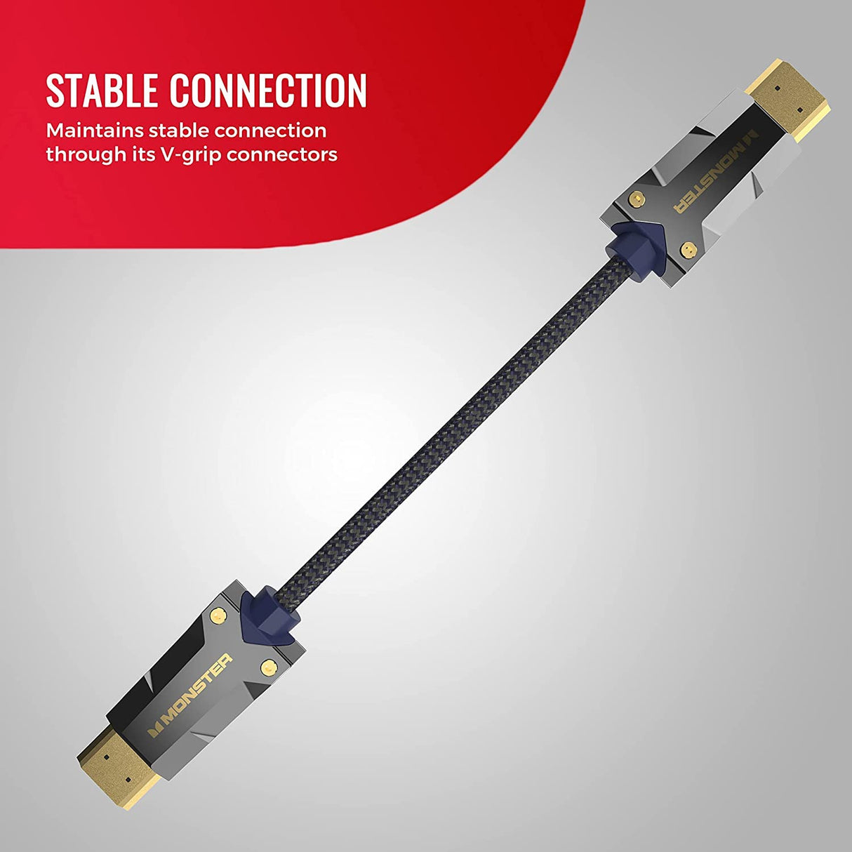 Monster Cable HDMI M3000 de 15 m, cable HDMI 8K, certificado AOC Premium 2.1, cable HDMI de ultra alta velocidad 48 Gbps, 8K a 60Hz, 4K a 120Hz, HDR, eArc, conectores dorados, cable de TV, compatible