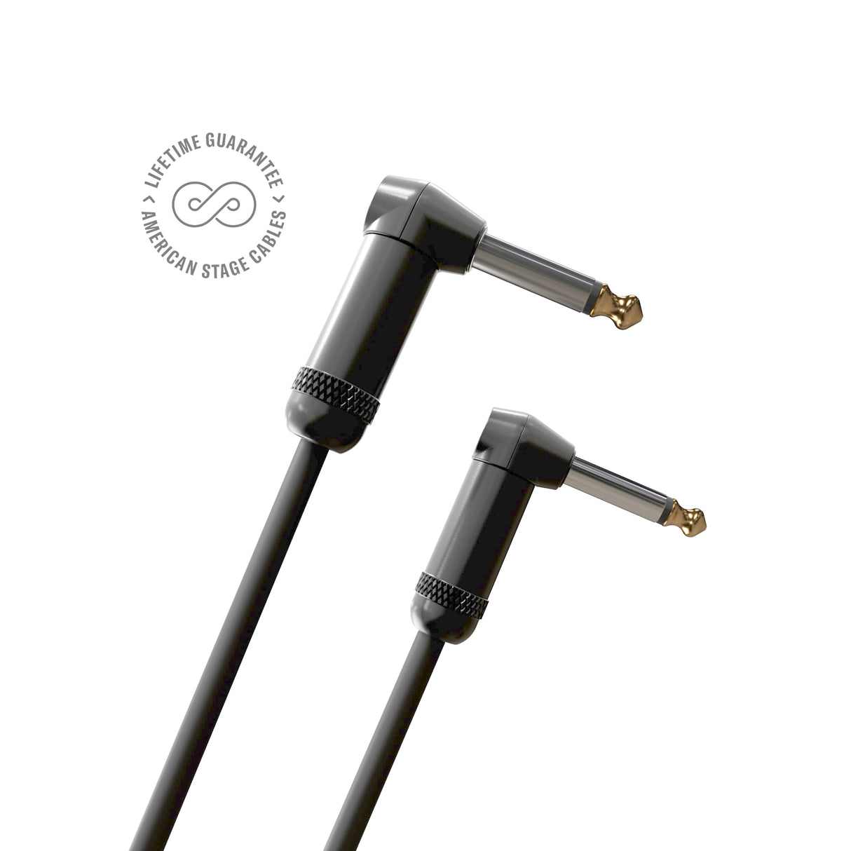 D'Addario Cable de guitarra – Cable de guitarra – macho de 1/4 pulgadas a macho de 1/4 pulgadas – Cable de instrumento de escenario americano – ángulo recto a ángulo recto, 30 pies