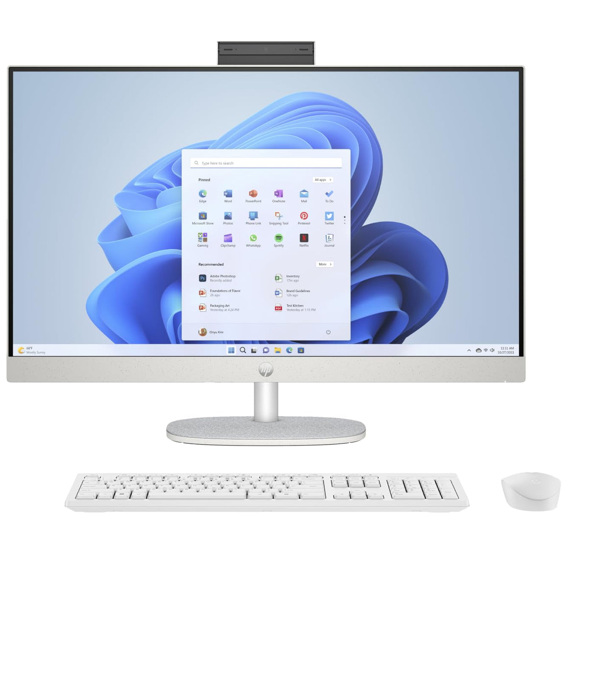 HP Ordenador de sobremesa Todo en uno | Pantalla FHD de 27" | AMD Ryzen™ 7 7730U | 16 GB DDR4 RAM | 1 TB SSD | Unidad gráfica AMD Radeon™ | Windows 11 Home | Blanco