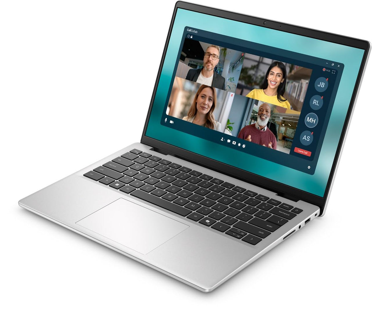 DELL 14 PC portátil DC14250 Intel Core 5 120U, 14" 2K IPS 300 nits antirreflejo, Intel Graphics, 16GB RAM DDR5, 512GB SSD, Windows 11 Home, Teclado retroiluminado AZERTY - Plata
