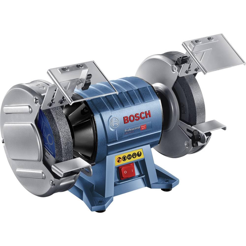 Bosch Professional GBG 60-20 - Esmeriladora de banco (600 W, doble muela, Ø de disco 200 mm, 3600 rpm, en caja)