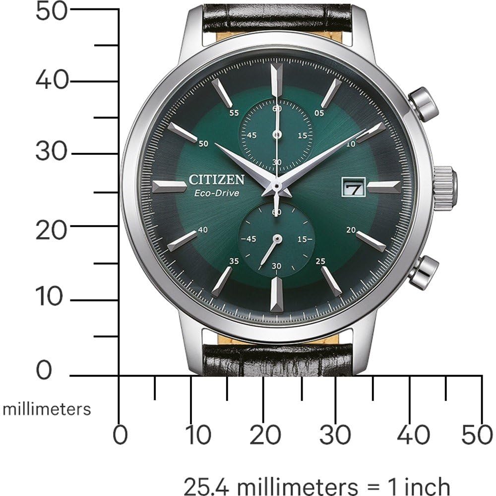 CITIZEN Reloj Analógico para Hombres de Cuarzo con Correa en Cuero CA7069-24X