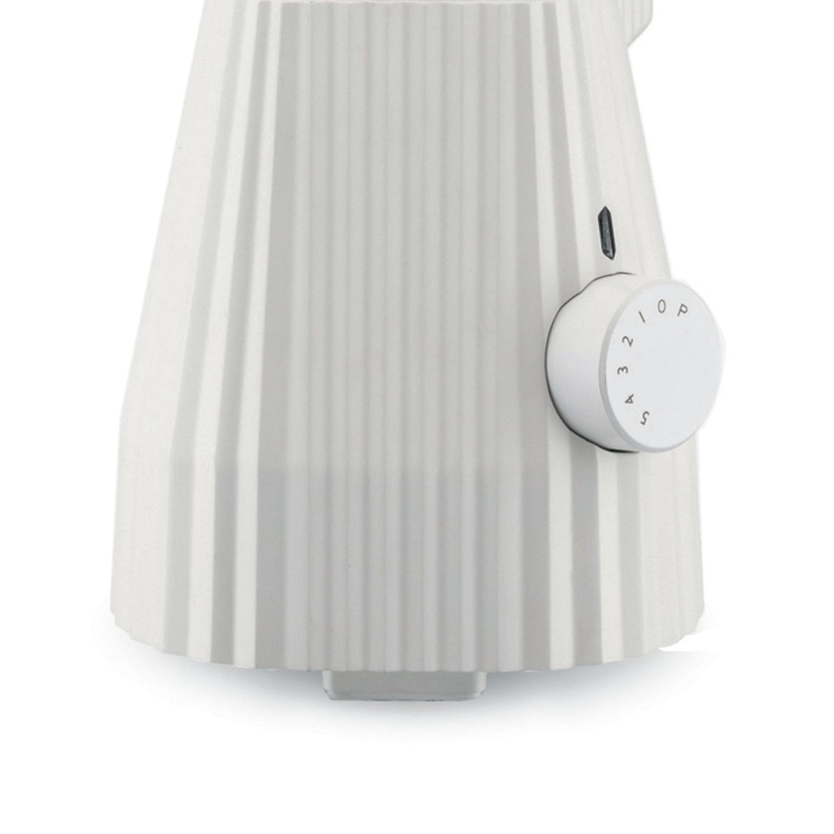 Alessi Plissé MDL09 W, Batidora de Diseño con Jarra Graduada, en Resina Termoplástica, Enchufe Europeo 700W, 1,5l, Blanco