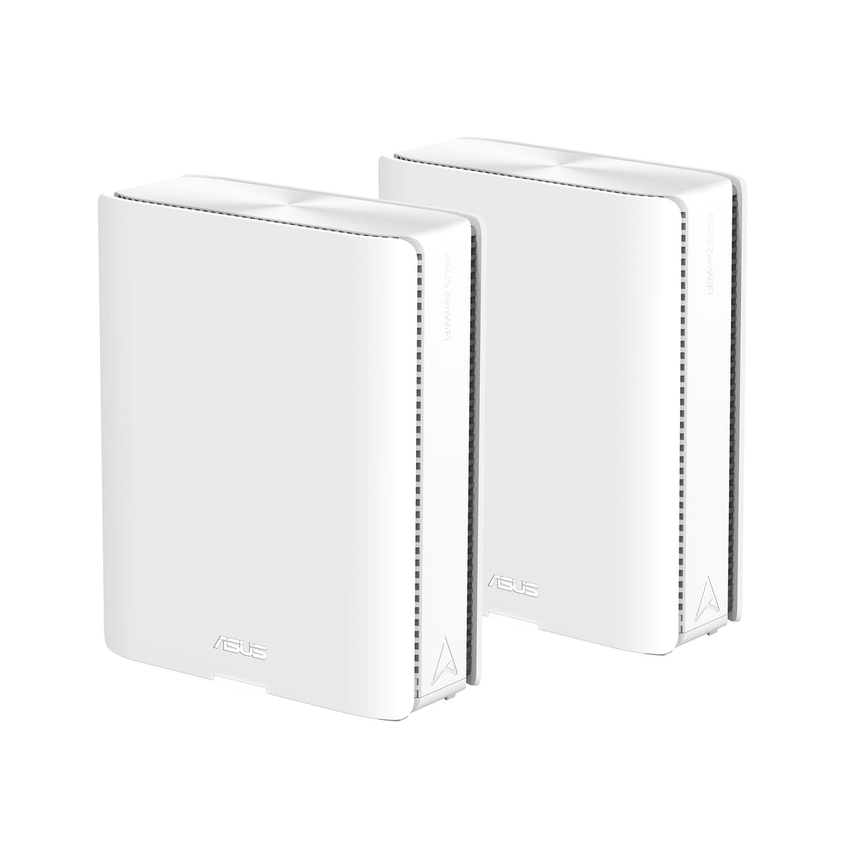 ASUS ZenWiFi BQ16 White 2-Pack - Sistema WiFi 7 cuatribanda BE25000 (802.11be) en malla, ancho de banda de 320 MHz y 4096-QAM, dos puertos 10G, WAN de reserva, seguridad de red y compatible con AiMesh