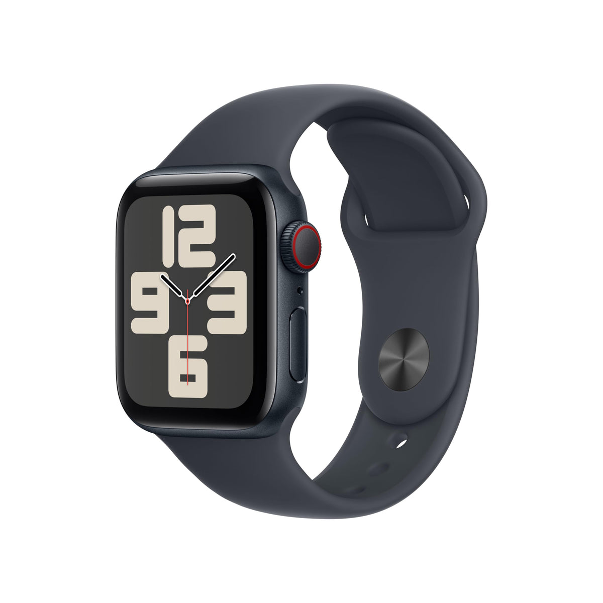 Apple Watch SE de 2.ª generación GPS + Cellular Smartwatch con Caja de Aluminio en Medianoche de 40 mm y Correa Deportiva Medianoche - Talla M/L. Monitores de entreno y sueño y Resistencia al Agua