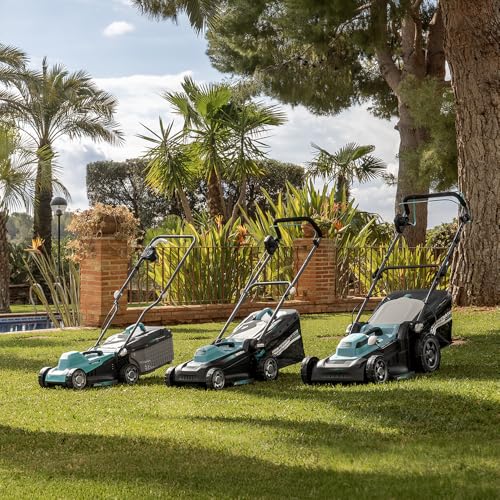 Cecotec Cortacésped de Cable Terrenator 460 Flex Z Auto. 2000W, Ancho de Corte 46cm, Propulsión Automática, Cambio Altura Sistema Z-Tech, 4in1 con Mulching, Ruedas Traseras XL, Tecnología BeltDrive