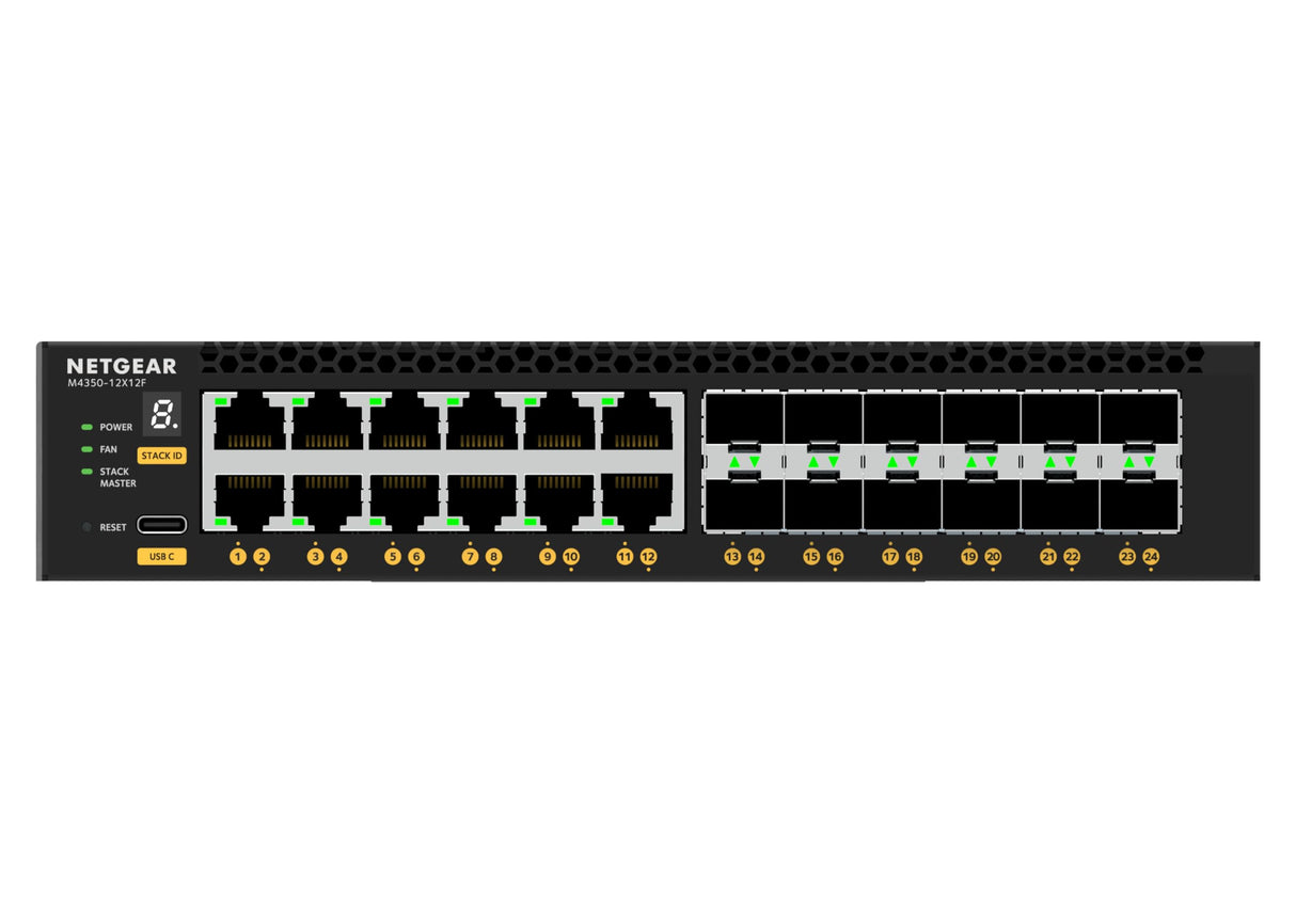 NETGEAR 24PT M4350-12X12F Managed Switch