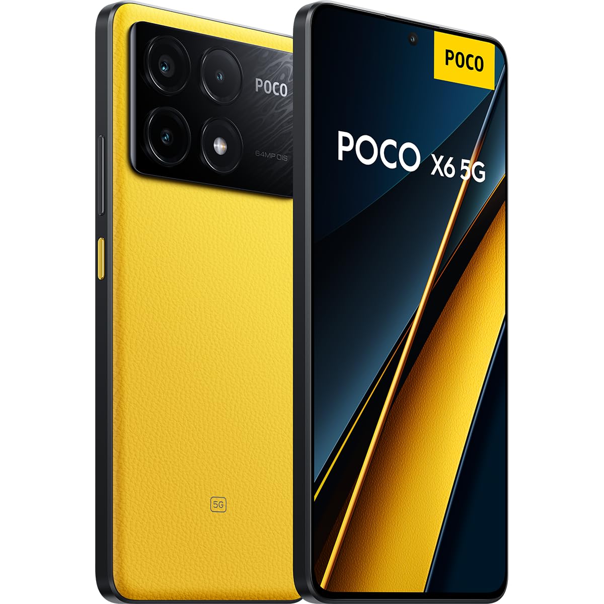 Poco X6 Pro - Smartphone de 12+512GB, Pantalla AMOLED de 6.67” 120Hz 1.5K, MediaTek Dimensity 8300-Ultra, Triple cámara de hasta 64MP, 5000mAh, Amarillo (Versión ES)