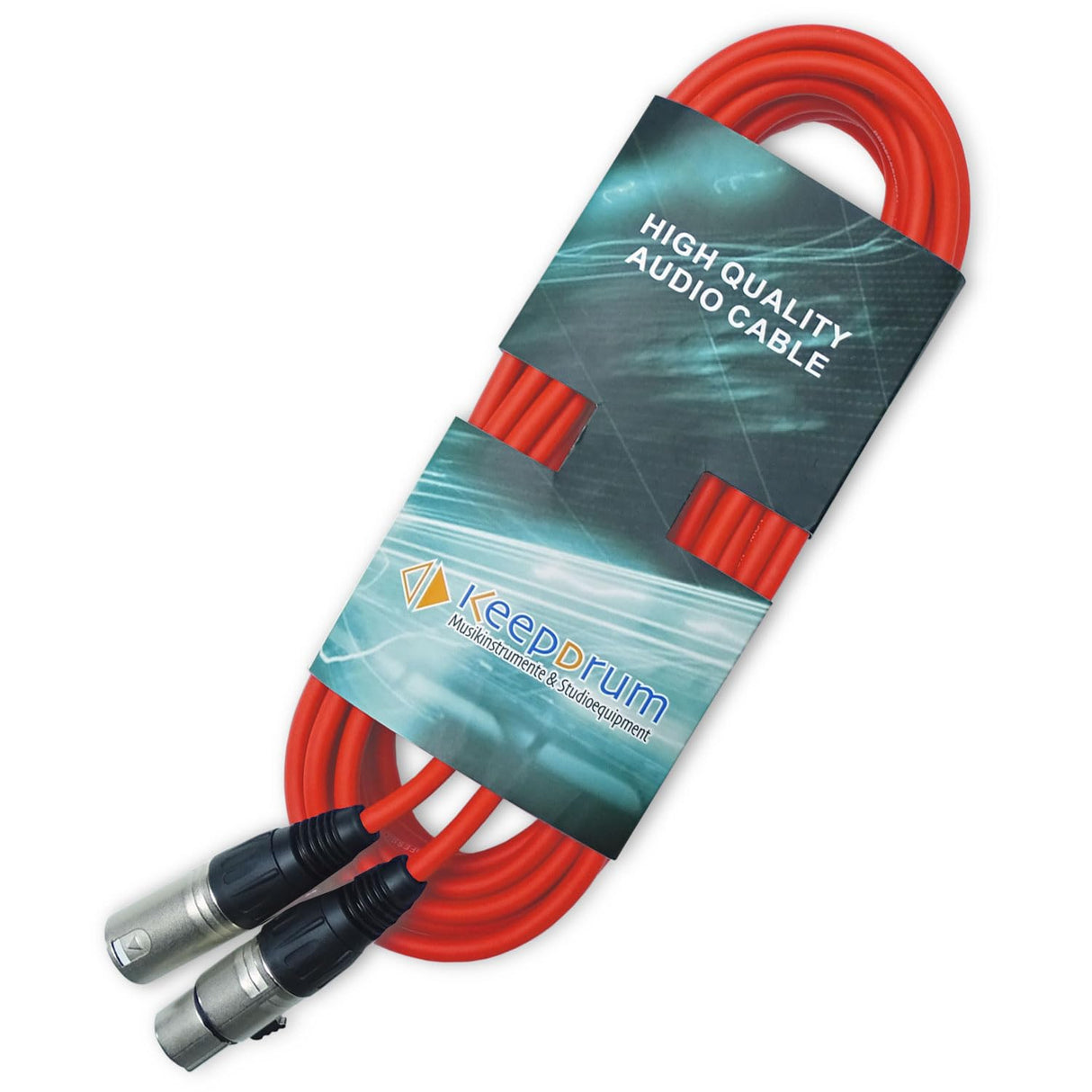 keepdrum Juego de 7 cables para micrófono (3 pines, XLR, longitud 6 m, 7 unidades)