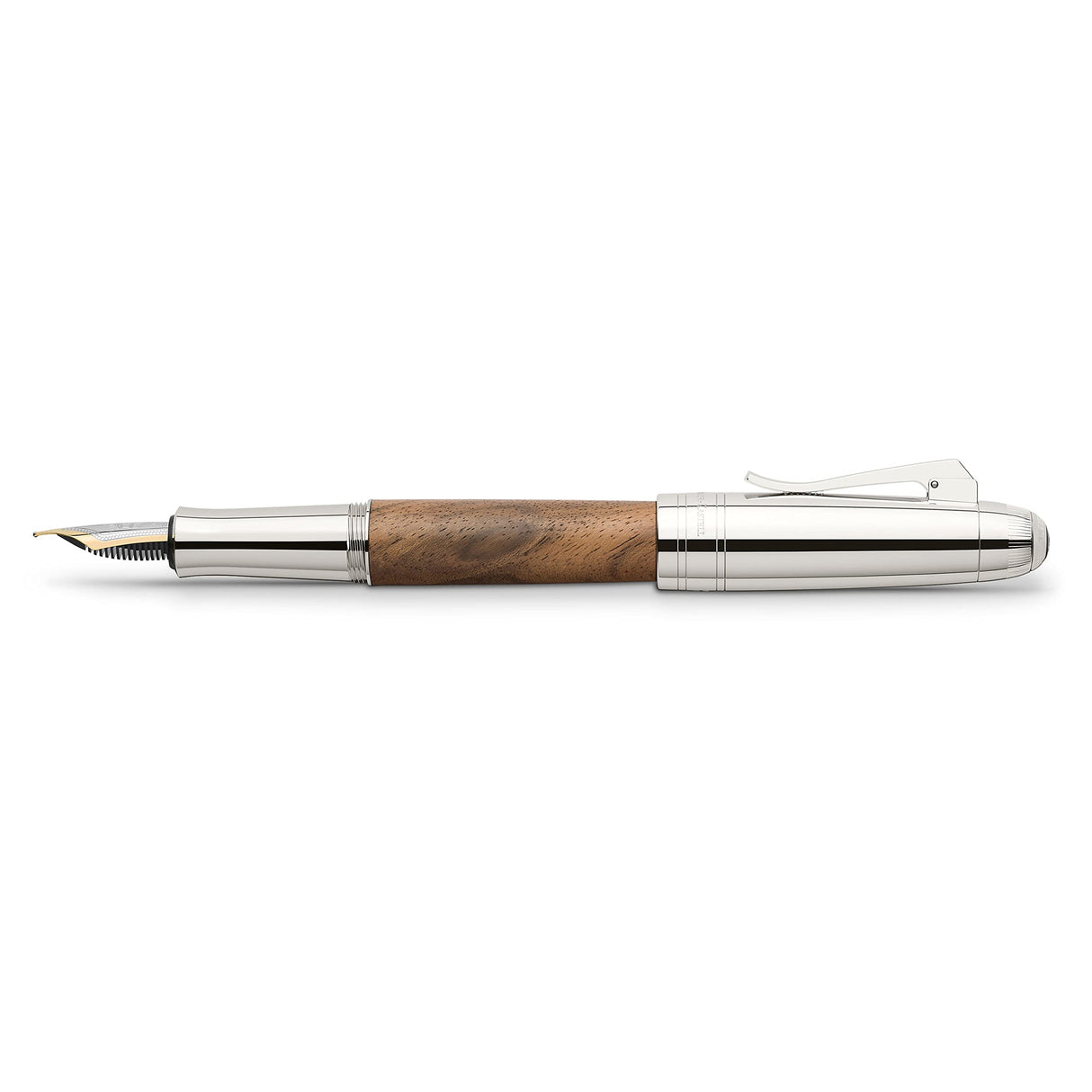 Faber-Castell Graf von 156380 - Estilográfica Magnum en Madera de Nogal - Trazo M