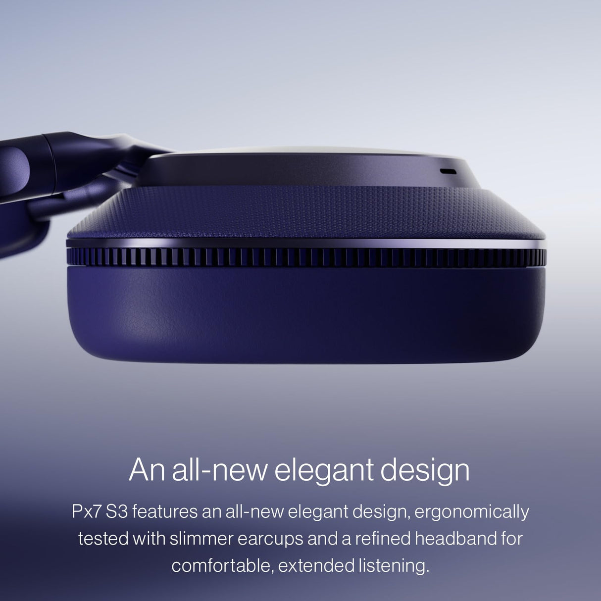 Bowers & Wilkins Px7 S3 Auriculares Over-Ear Bluetooth, Cancelación de Ruido, Sonido Hi-Res, aptX Lossless, 30h Reproducción, 8 Micrófonos, Carga Rápida - Azul Frost