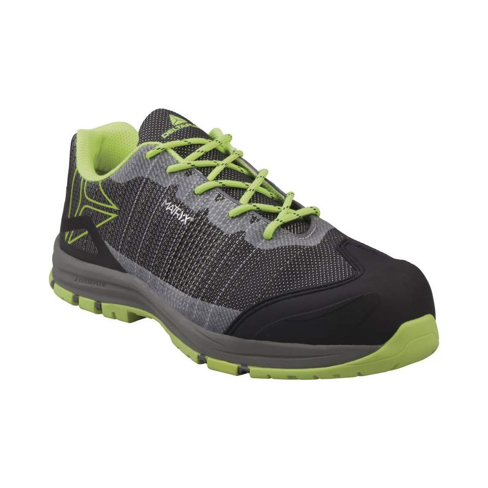 Delta Plus DFLYSPGV42 - zapatillas con tecnología Matryx, S1P HRO SRC, color gris/verde, talla 42