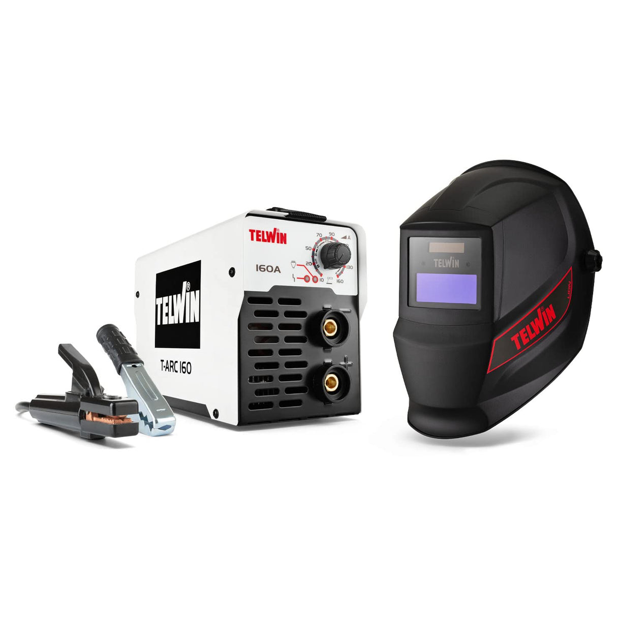 Telwin T-ARC 160 Soldadora a Electrodo con máscara para soldadura y Accesorios MMA, 20-160A