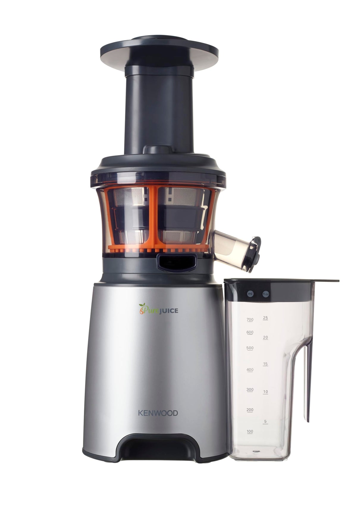 Kenwood JMP601SI - Exprimidor (Gris, Color blanco, 190 x 150 x 410 mm, De plástico)