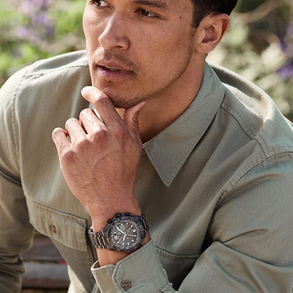Citizen Reloj Cronógrafo para Hombres de Cuarzo japonés con Correa en Acero Inoxidable AT8227-56X