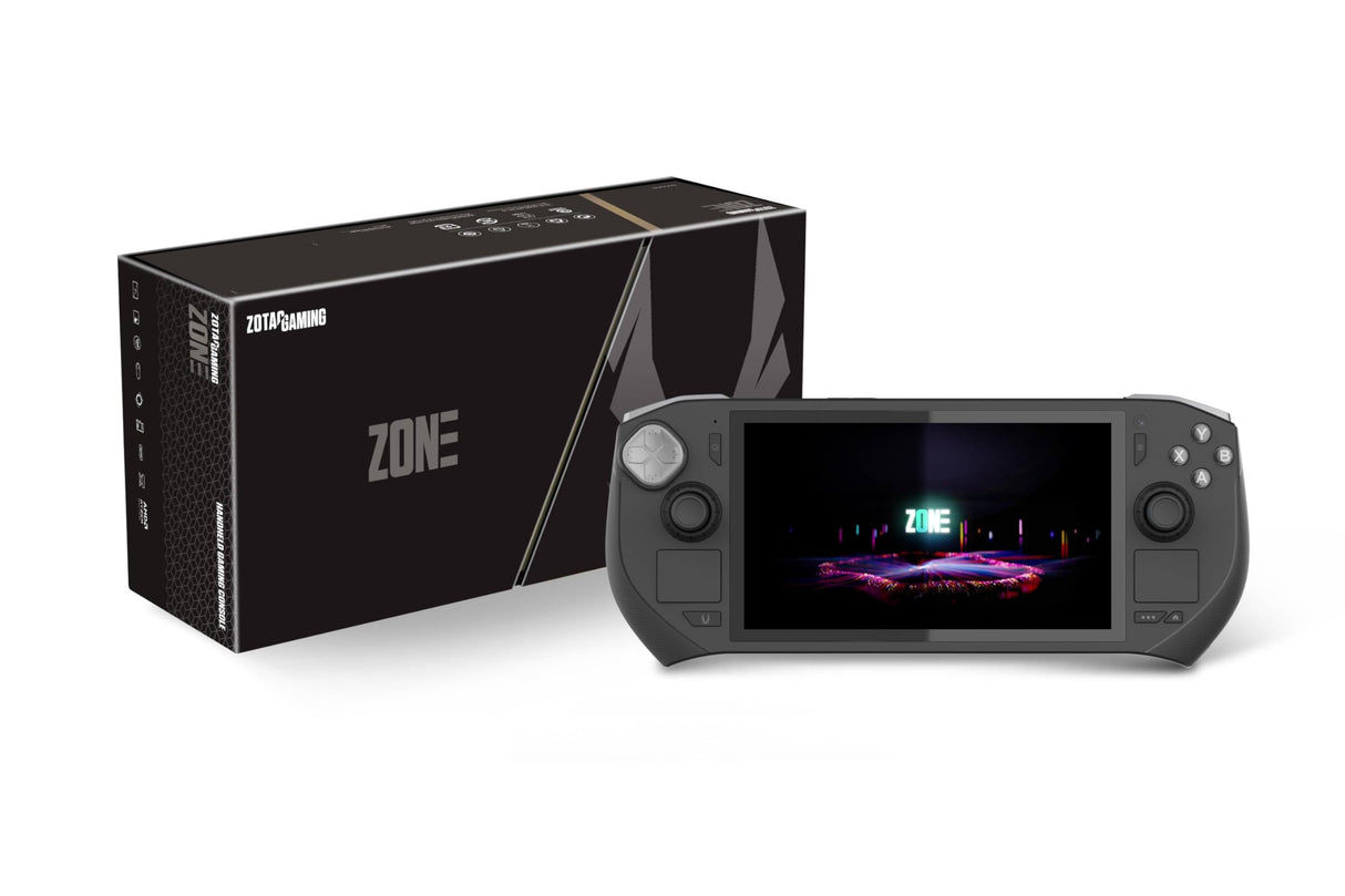 Consola DE Juegos ZOTAC Gaming Zone,Handheld,AMD 8840U,AMOLED,16GB LPDDR5X,512GB M.2 SSD,2X USB4,WIN11 Home,Universal Plug