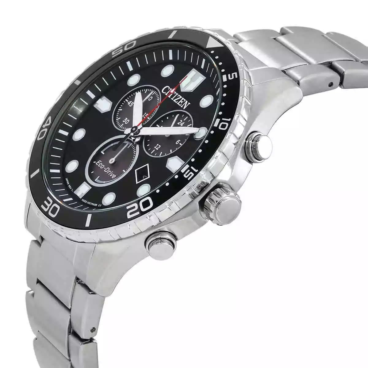 Citizen Reloj Cronógrafo para Hombres de Eco-Drive con Correa en Acero Inoxidable AT2568-82E