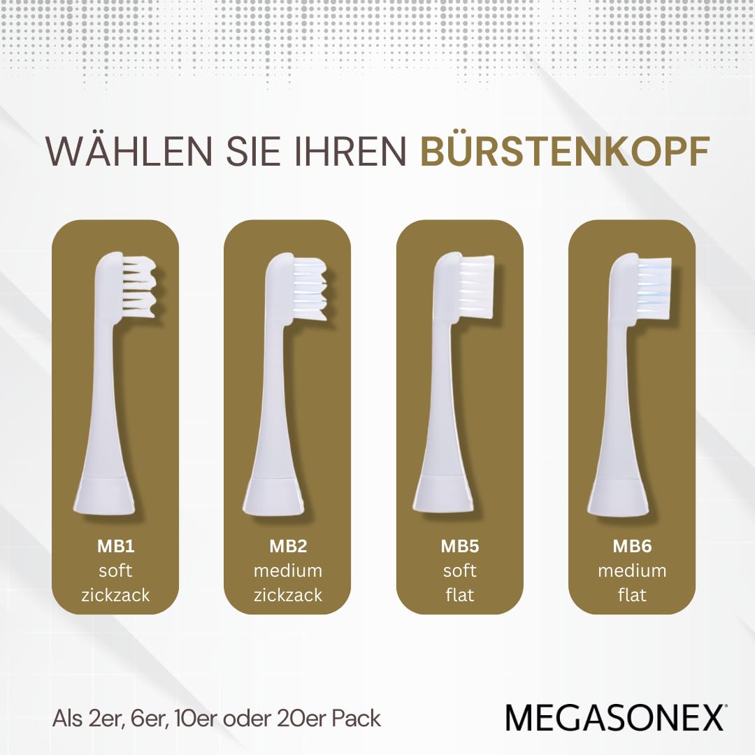 Megasonex M8 - Cepillo de dientes eléctrico