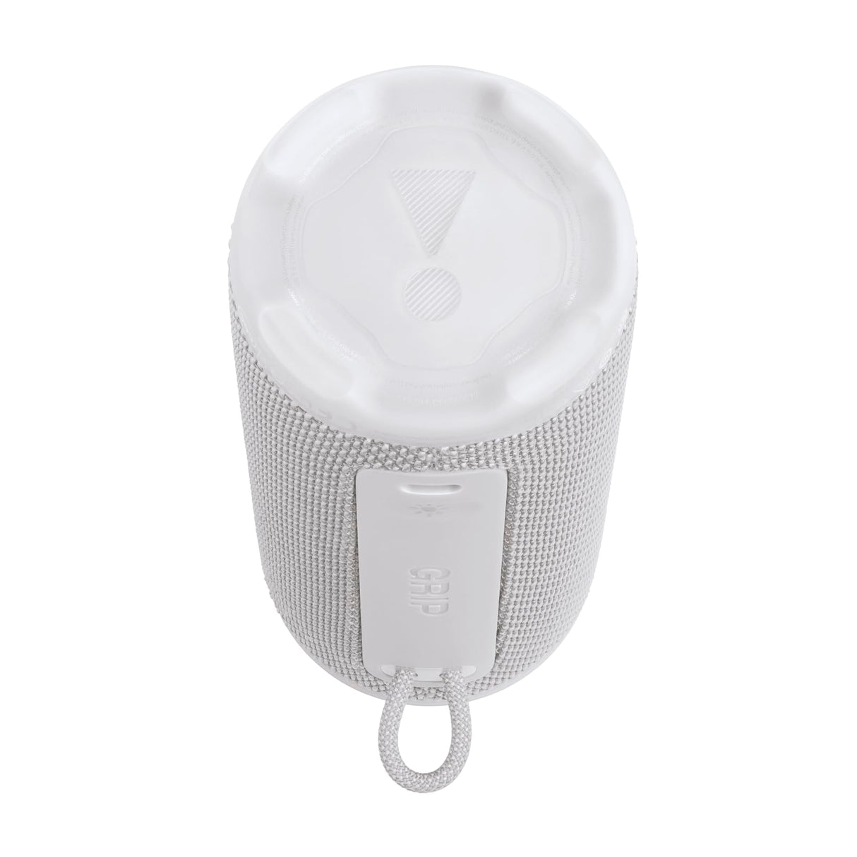 JBL Grip, Altavoz Bluetooth Compacto, Sonido JBL Pro, AI Sound Boost, Resistencia al Agua IP68, luz Ambiental, autonomía de 14 h, conexión Multi-Altavoz Auracast, aplicación JBL Portable, Blanco