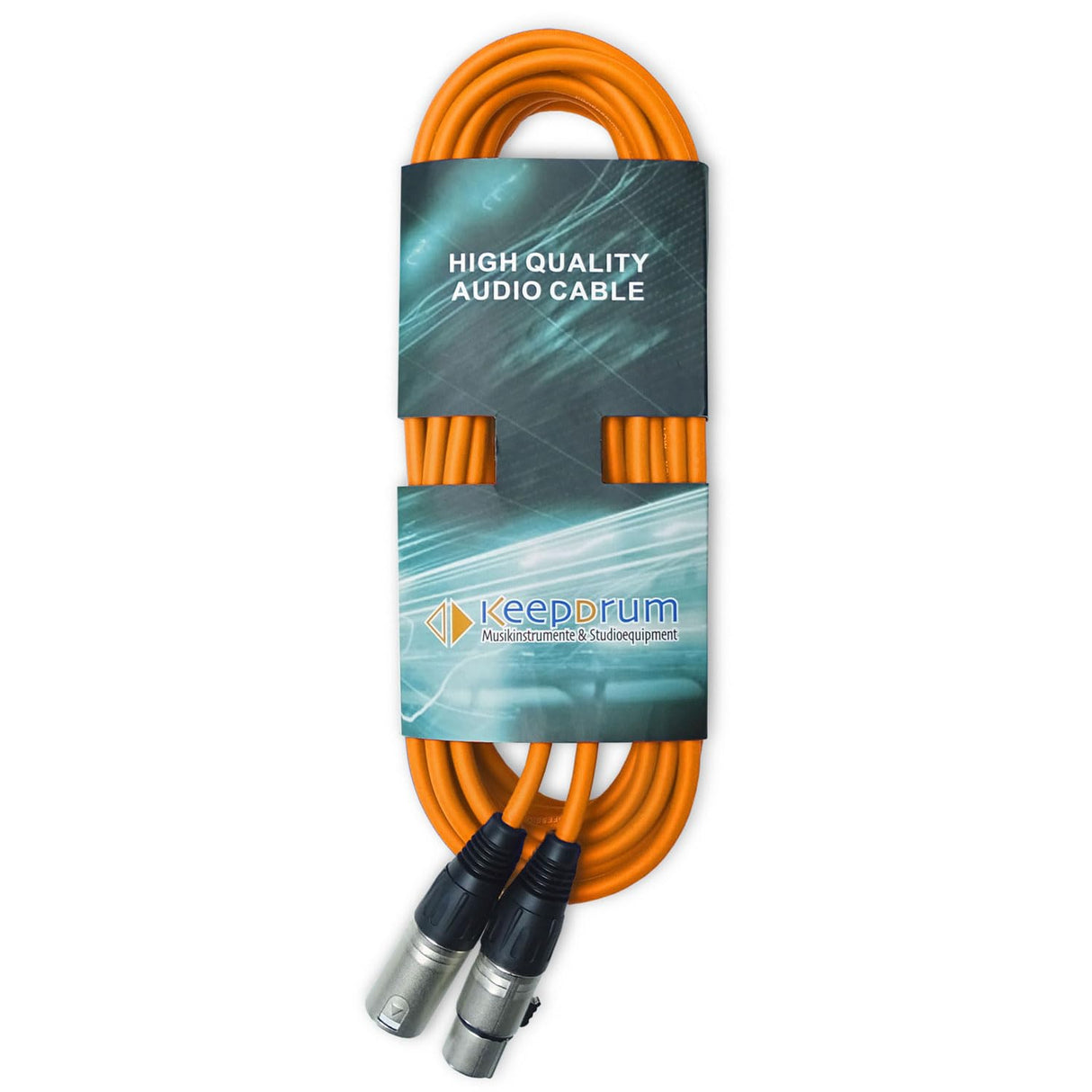 keepdrum mc001xx-6m-or - Cable de micrófono XLR (3 pines, 6 m, 4 unidades), color naranja